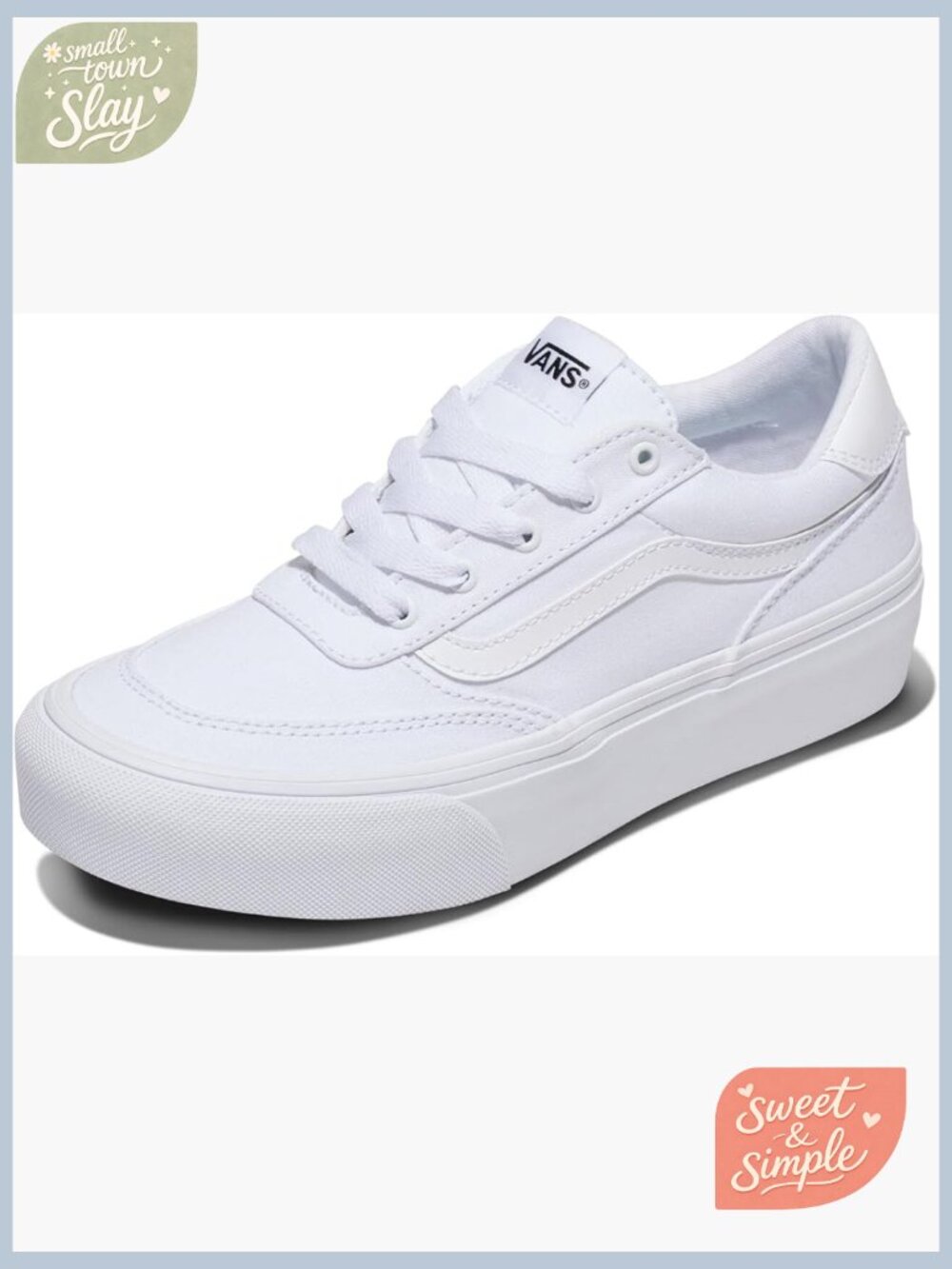 Low-top platform sneaker with canvas upper and signature waffle outsole